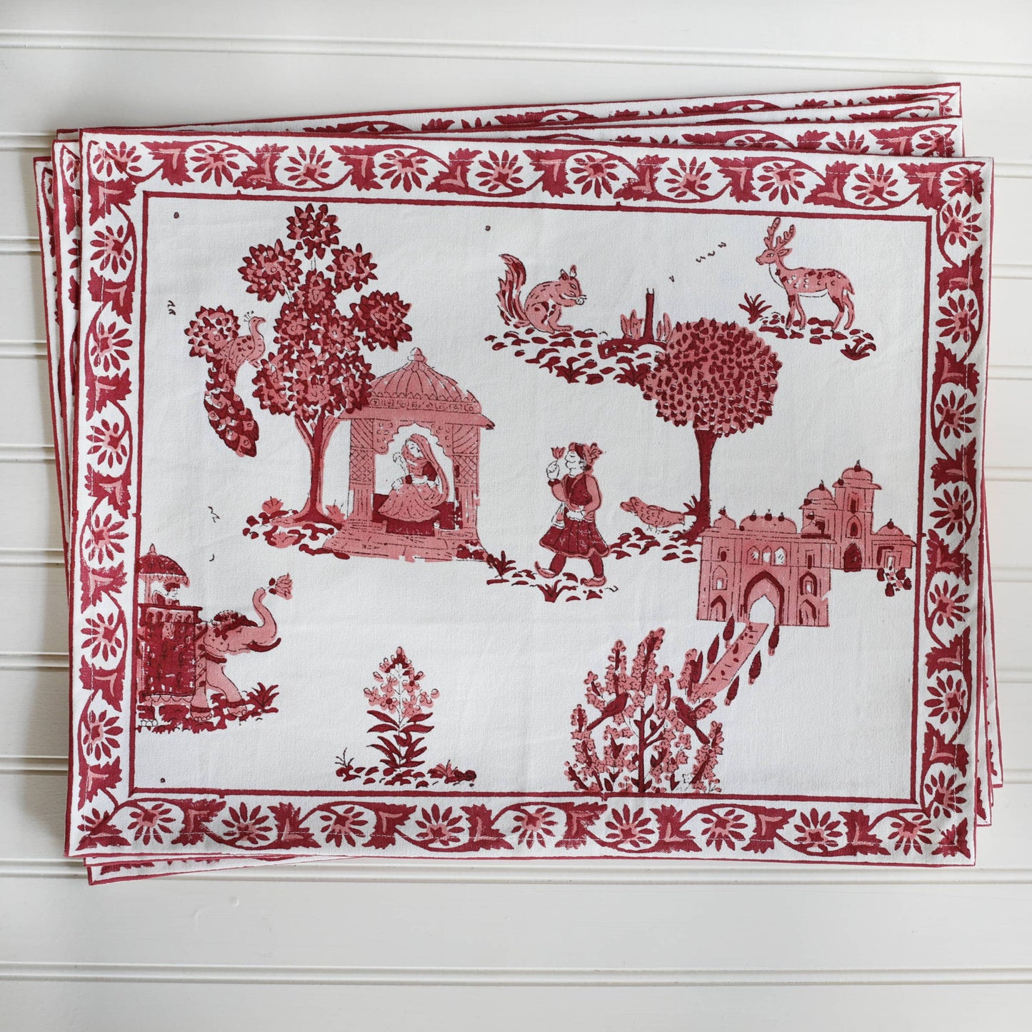 Raj Palace Red Napkins Set/4