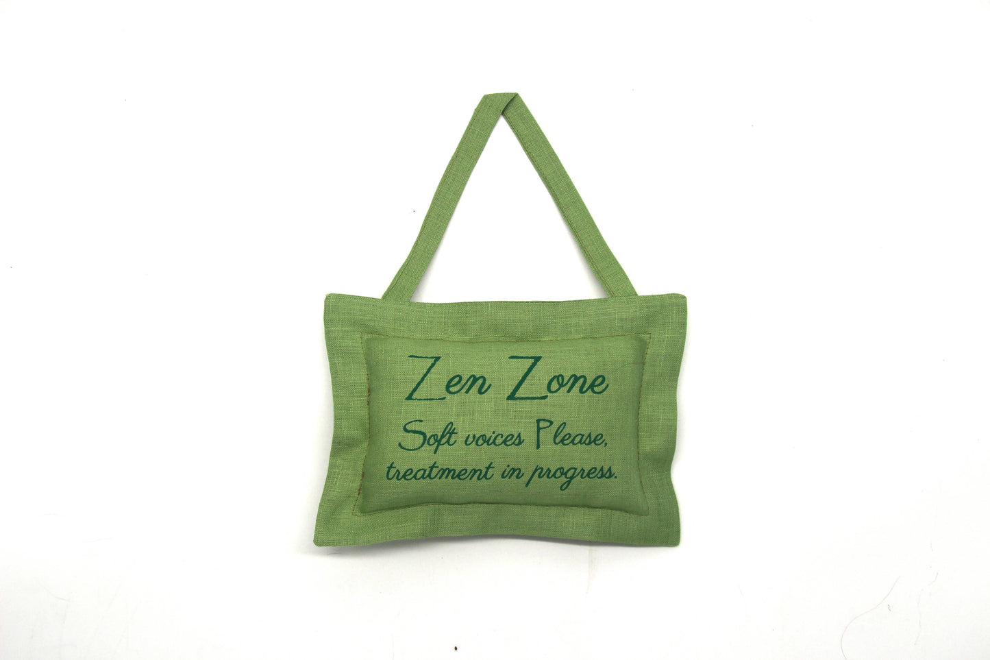 "Do not disturb" in French and English Hanging pillow