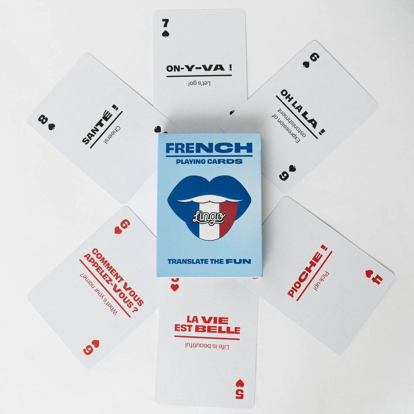 Lingo Playing Cards - French Travel Playing Cards in Tin Travel Case