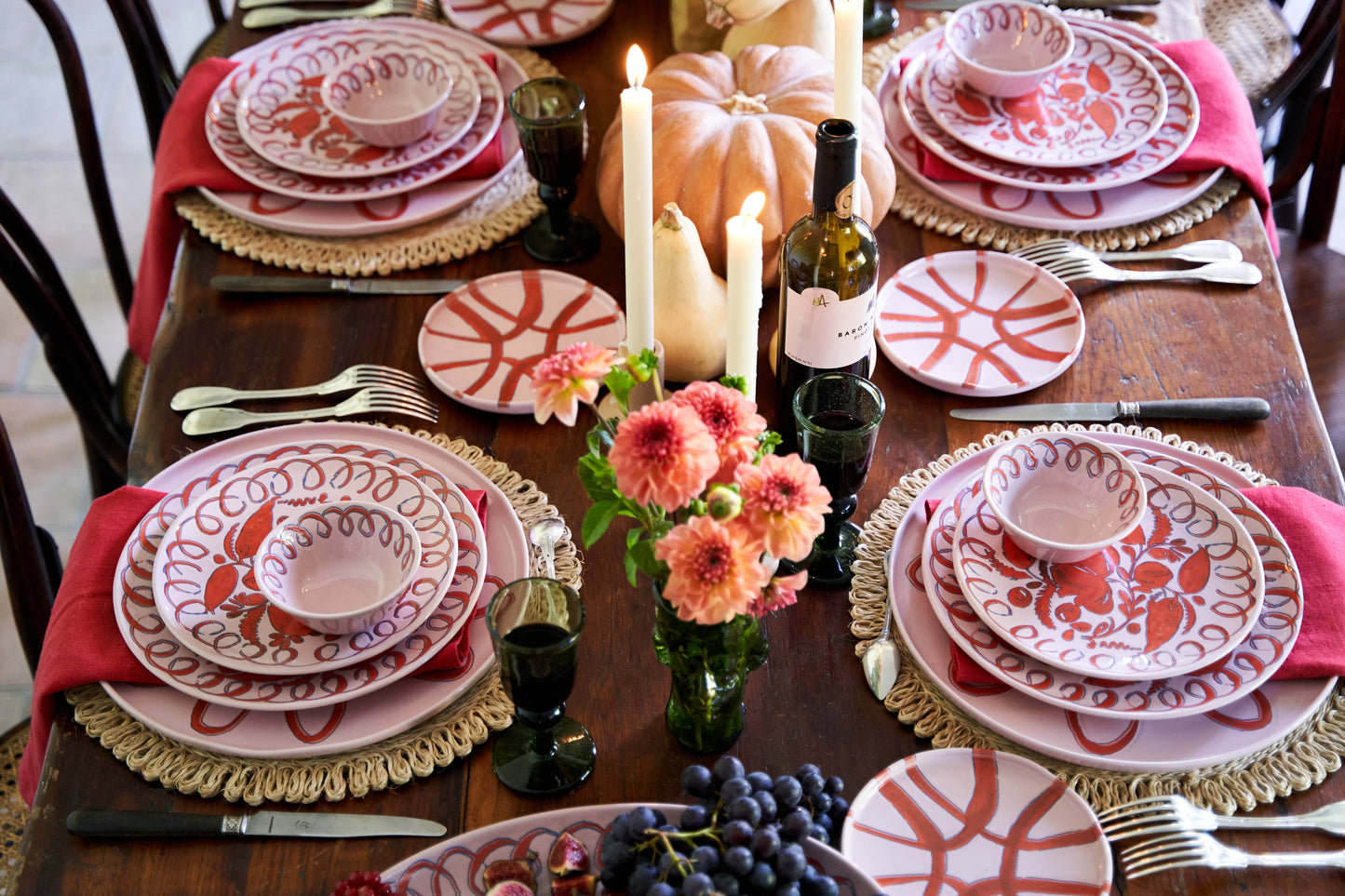 Amalfi Dessert Plate - Pink