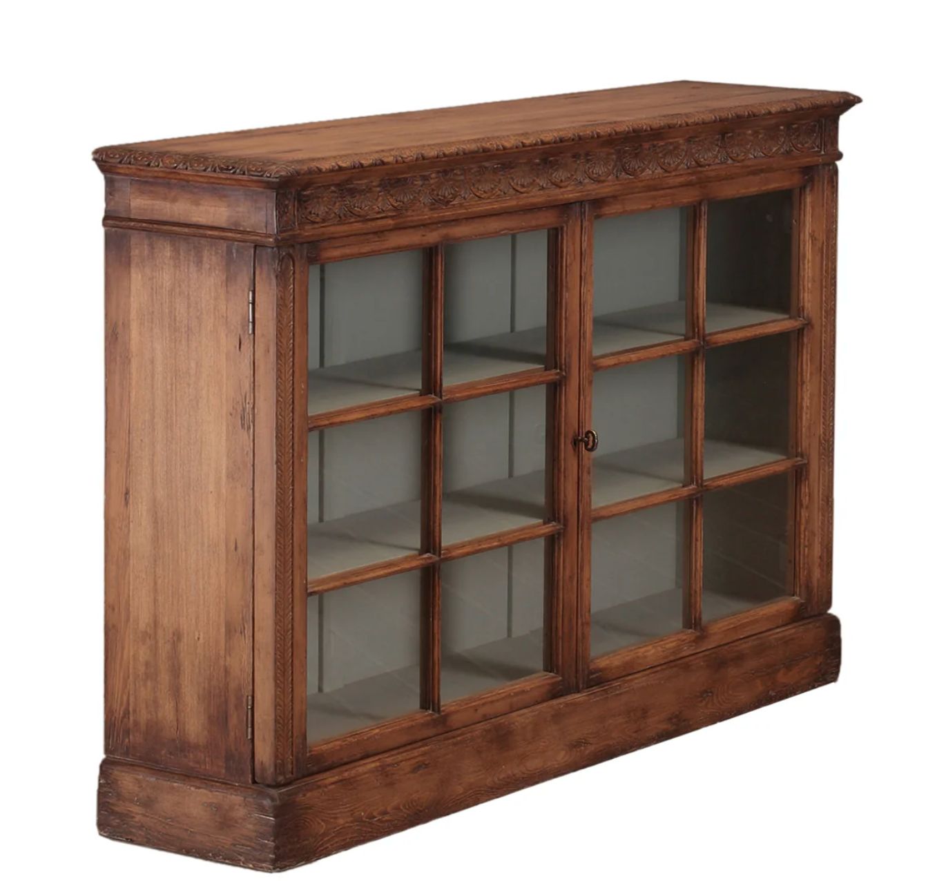 French Pine Glass Cabinet