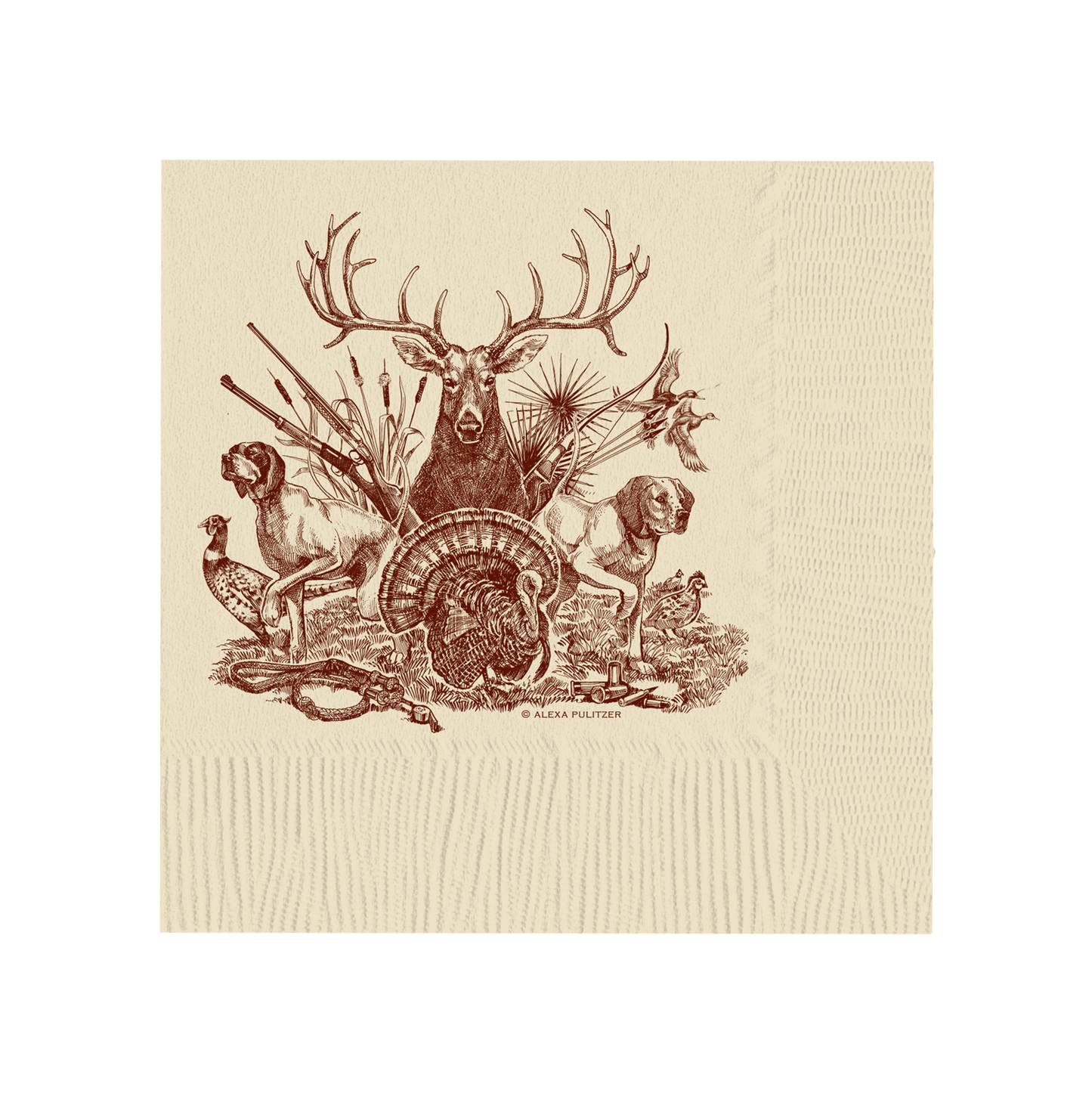 Alexa Pulitzer - On The Hunt Beverage Napkins