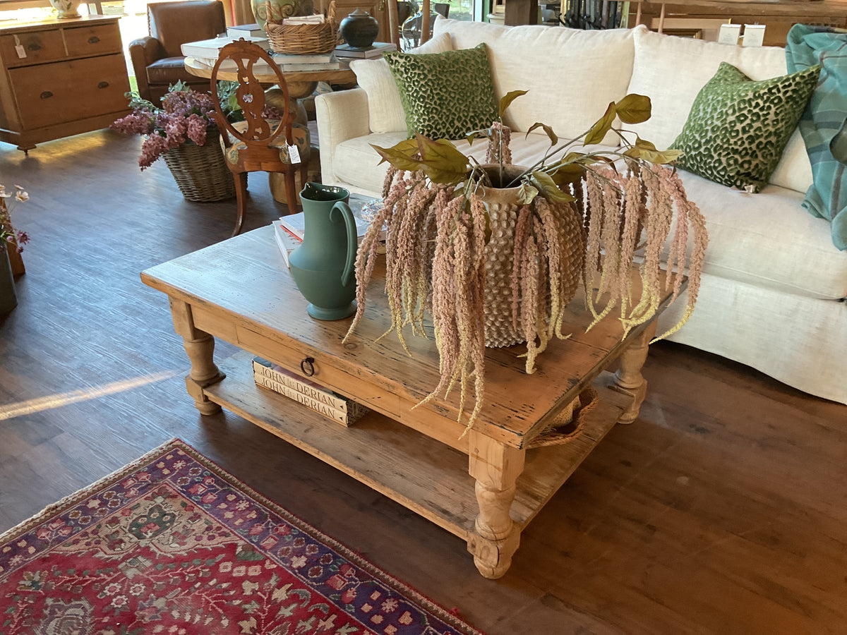 coffee table with shelf