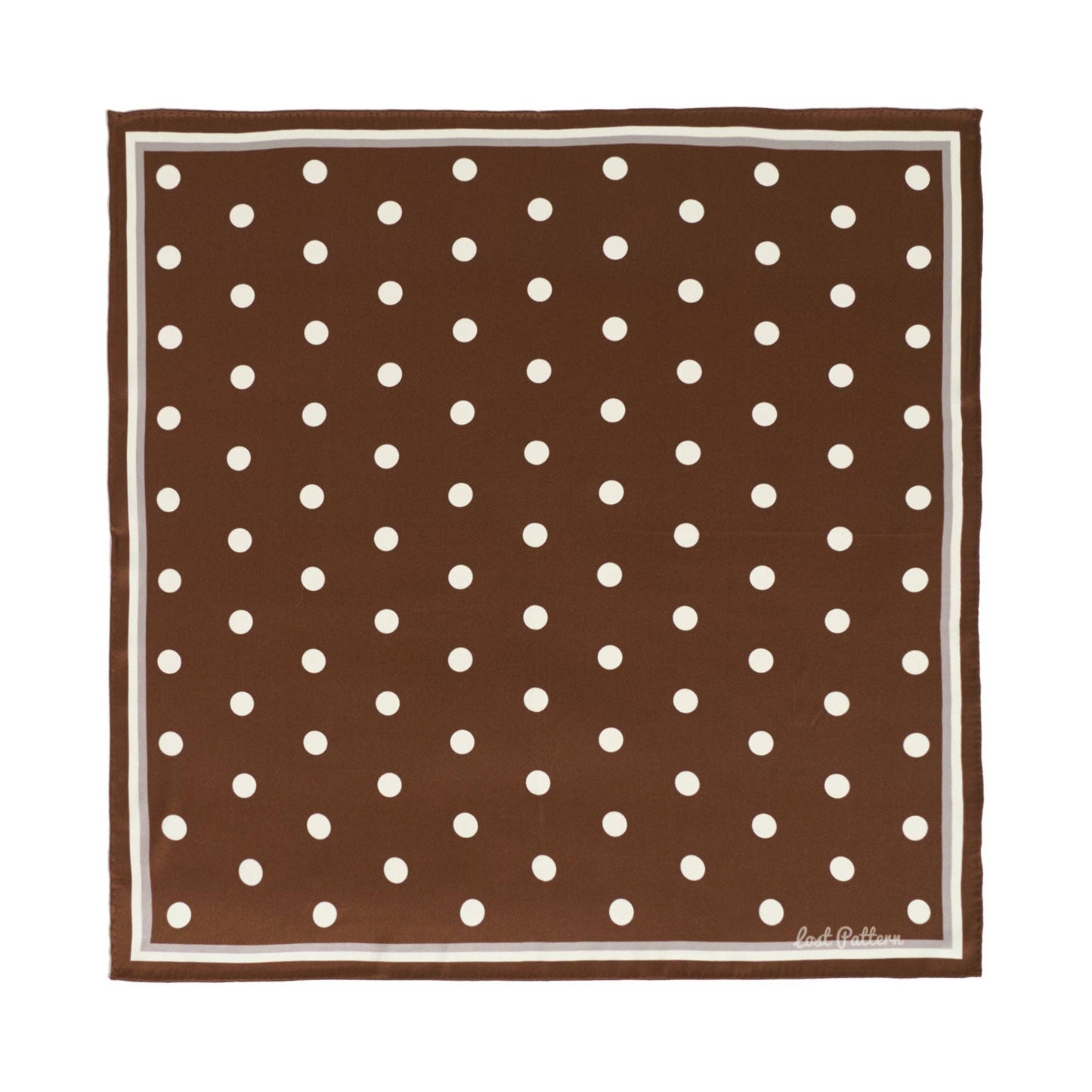 Lost Pattern NYC  "Retro Polka" Silk Bandana Scarf