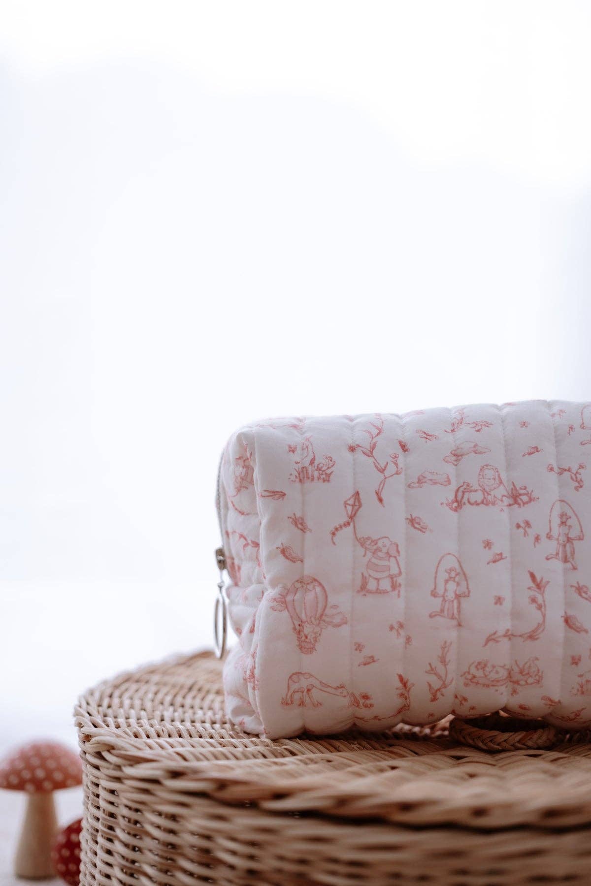 Atelier Babbi - Diaper Pouch - Toile De Jouy / Pink