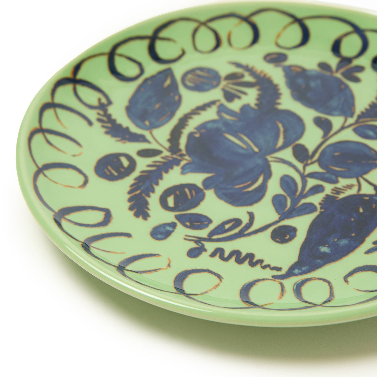 Amalfi Dessert Plate - Green