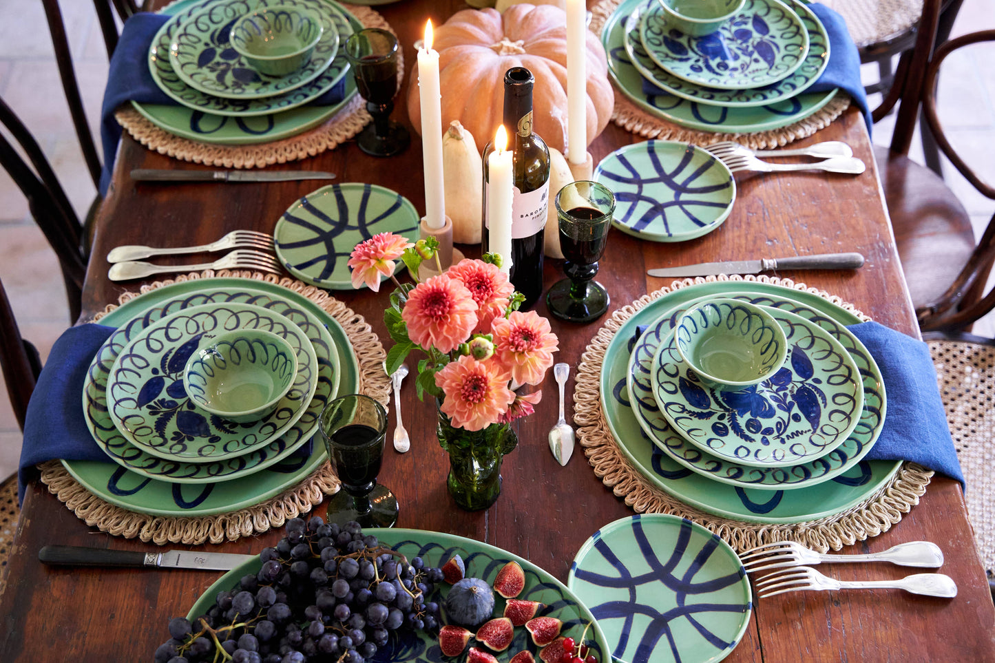 Amalfi Dessert Plate - Green