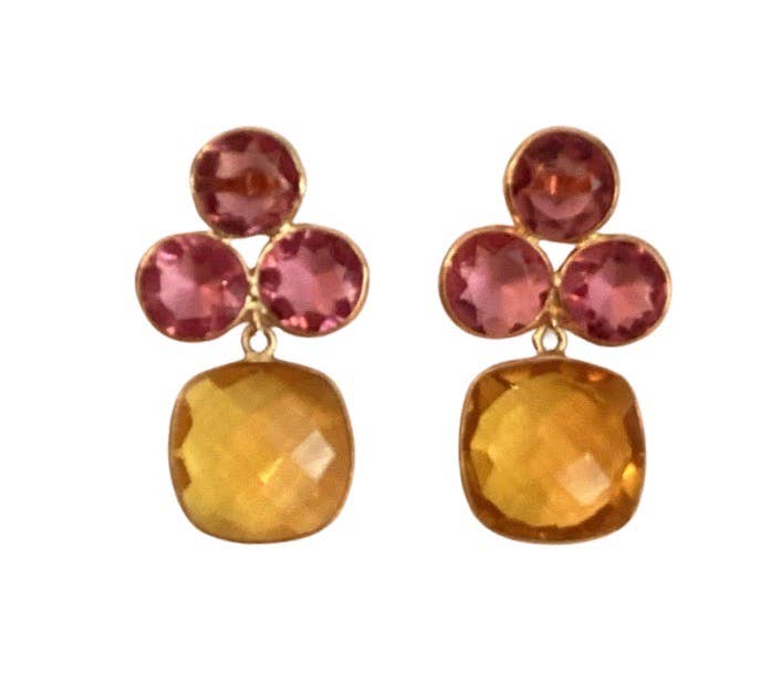 Julie Ryan Design - Seraphina Gold Plated Lightweight Dangle Earrings