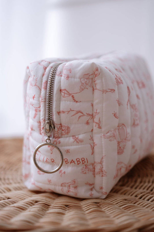 Atelier Babbi - Diaper Pouch - Toile De Jouy / Pink