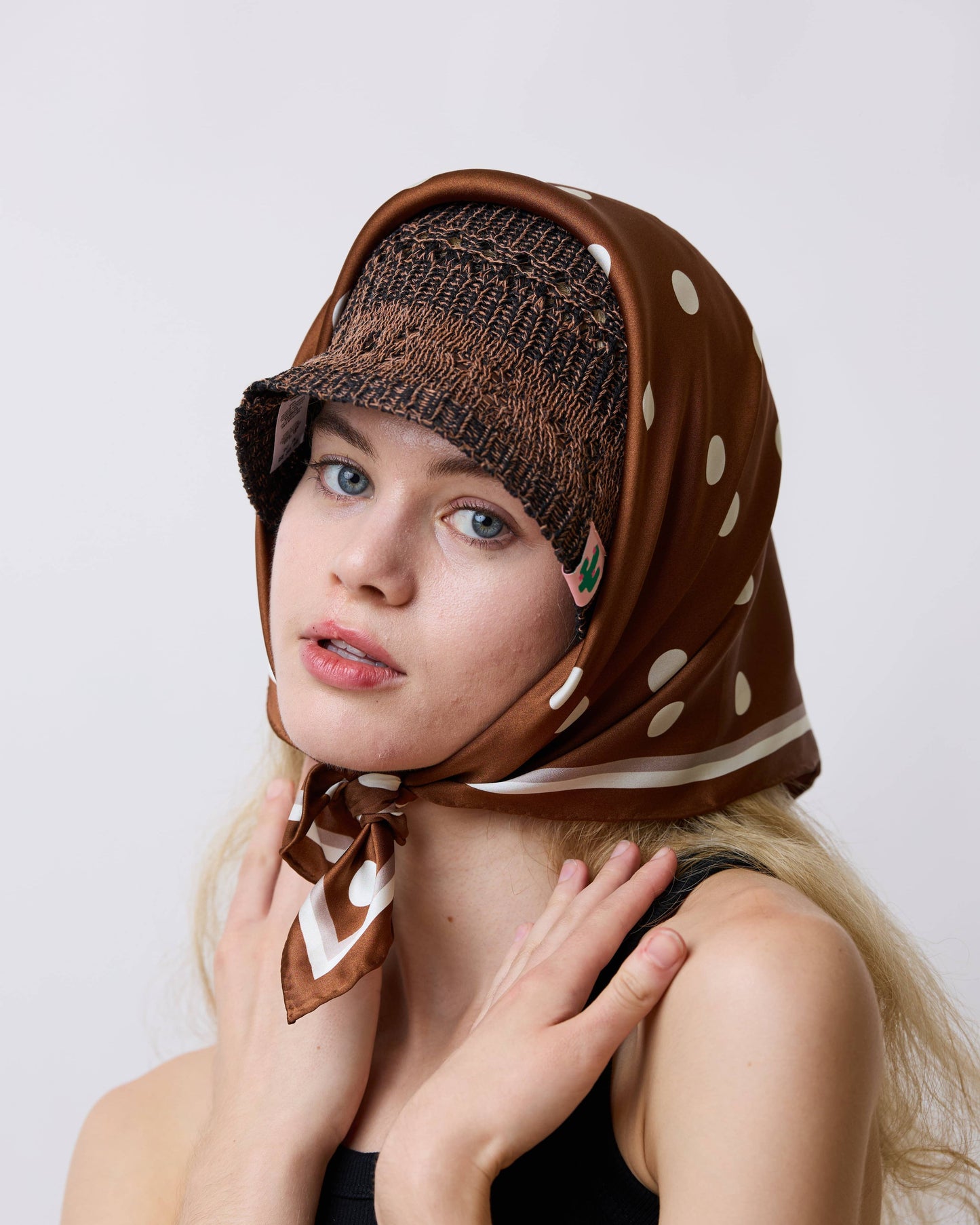 Lost Pattern NYC  "Retro Polka" Silk Bandana Scarf