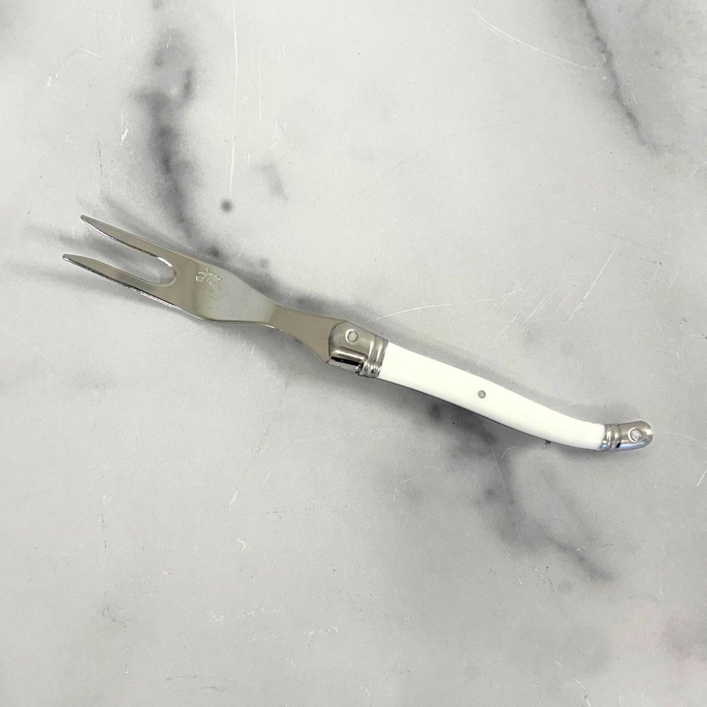 The Original French Laguiole Cheese Fork, White