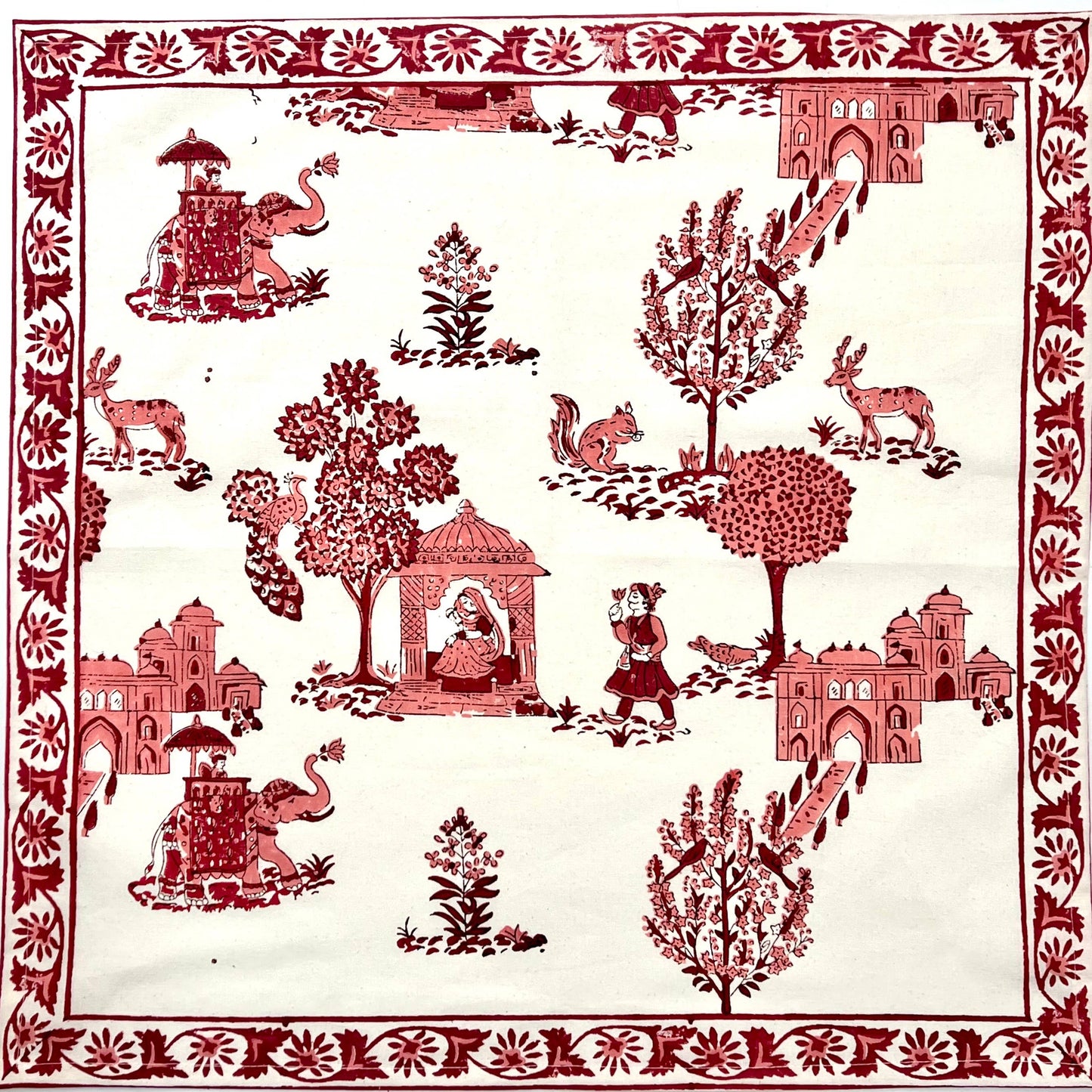 Raj Palace Red Napkins Set/4