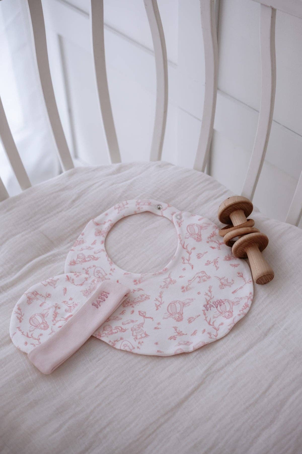 Toile De Jouy  Pink 3-Piece Newborn Set
