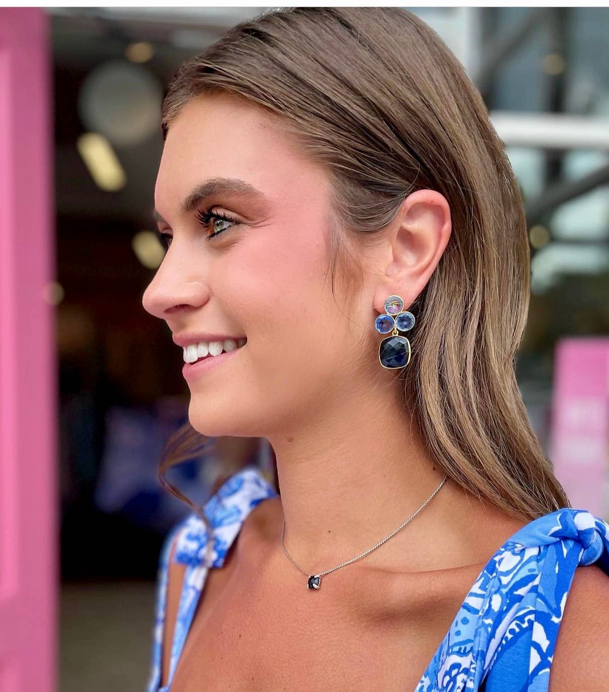 Julie Ryan Design - Seraphina Gold Plated Lightweight Dangle Earrings