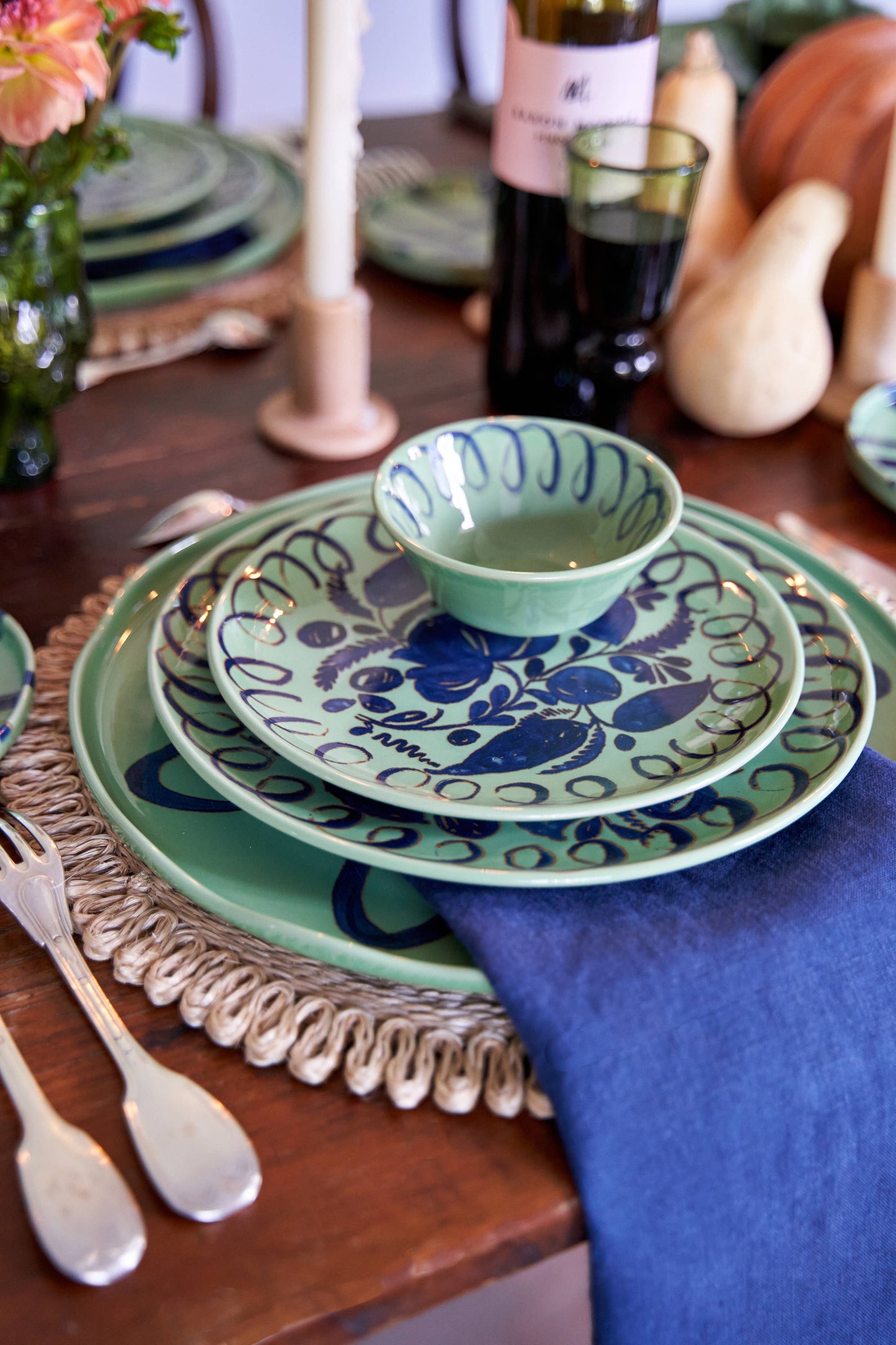 Amalfi Dessert Plate - Green