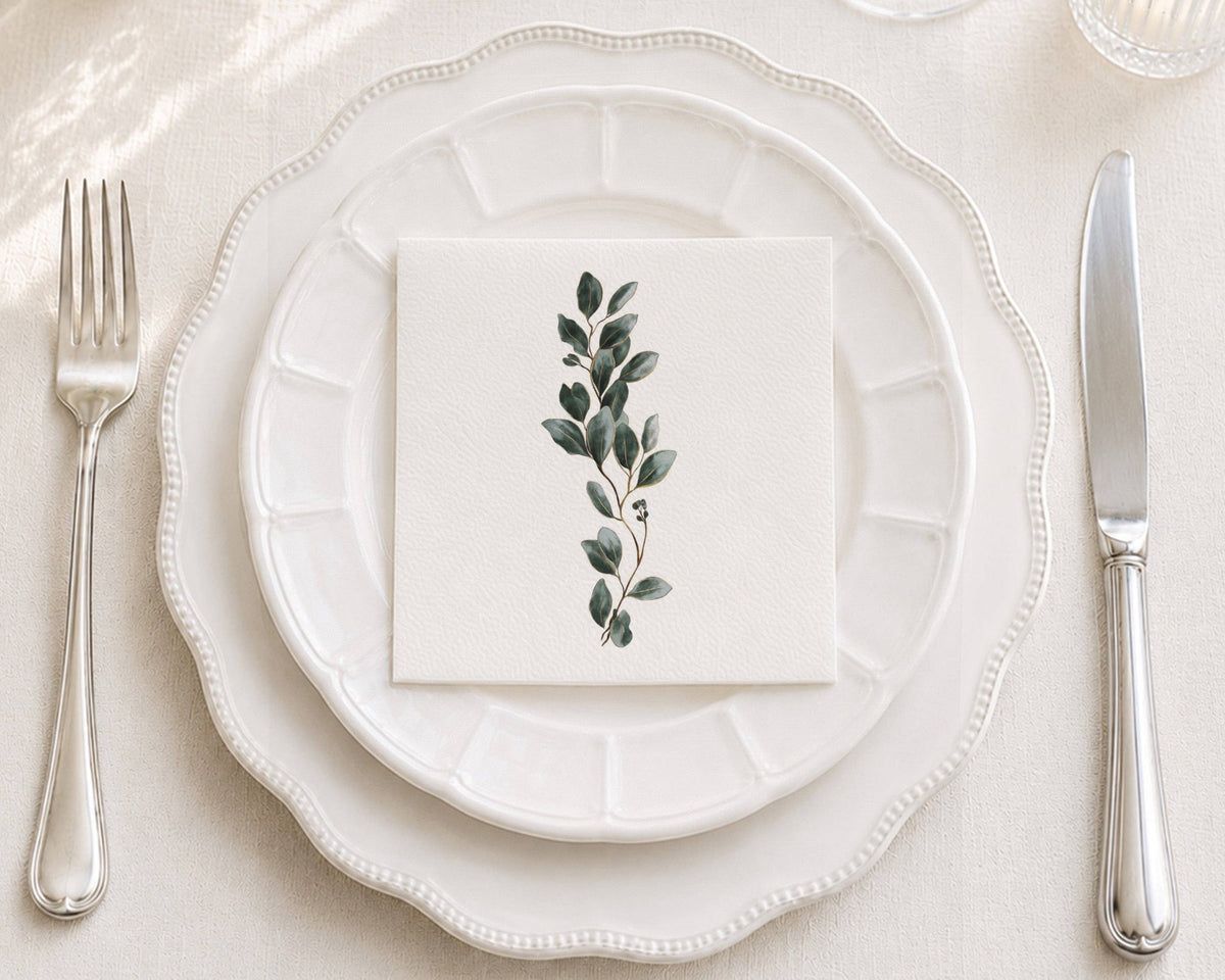 Emerald Foliage Cocktail Napkin Small