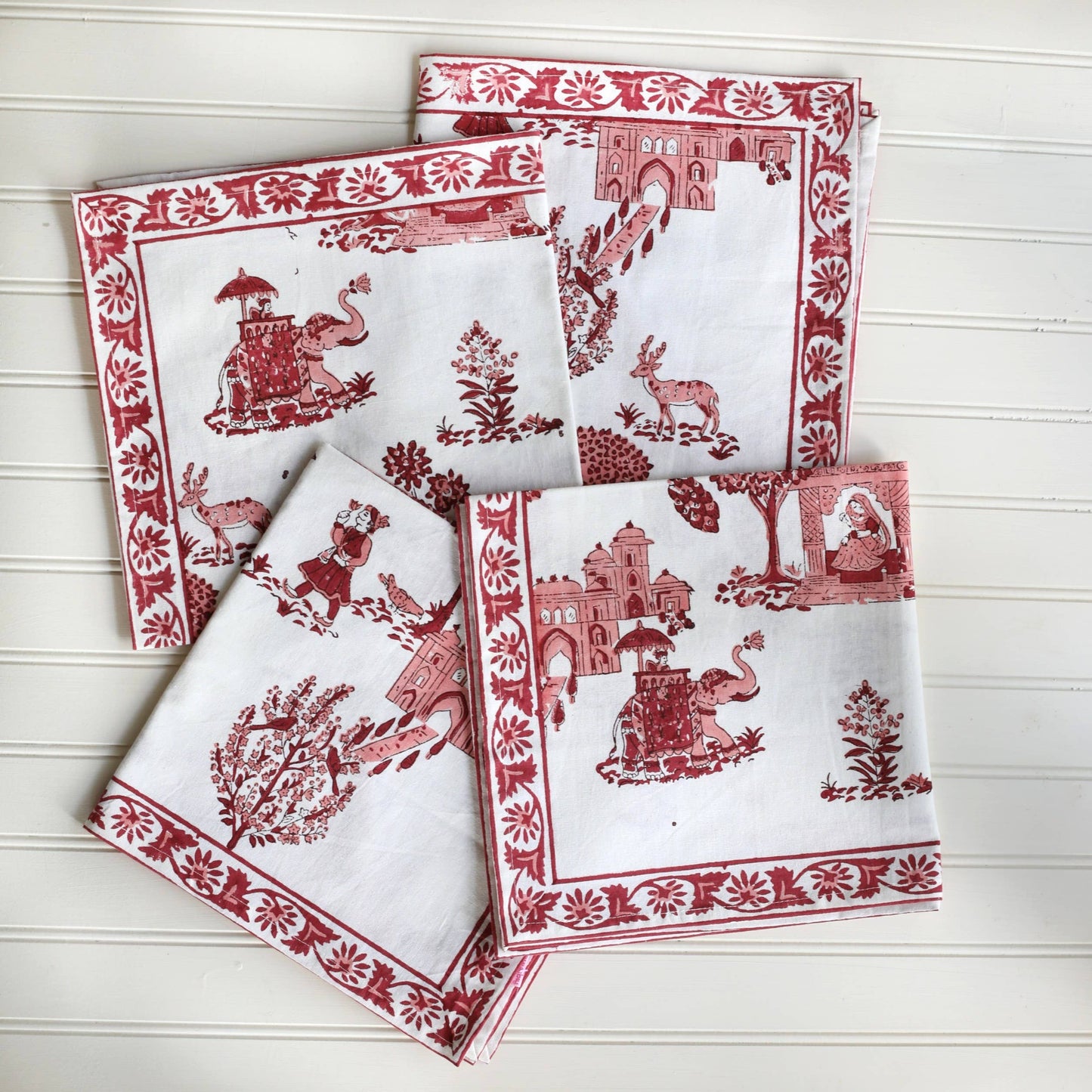 Raj Palace Red Napkins Set/4