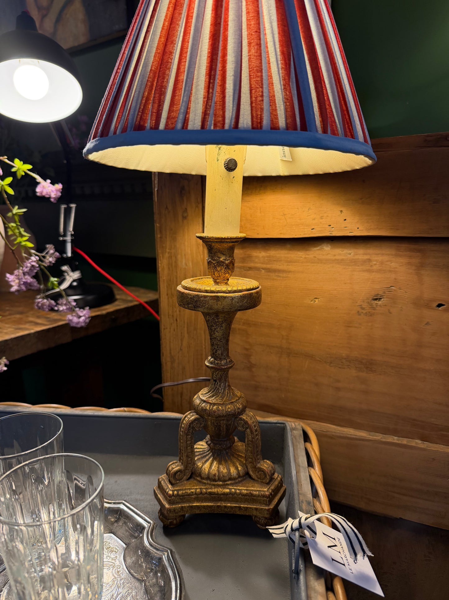 Gilt Lamp w/o shade