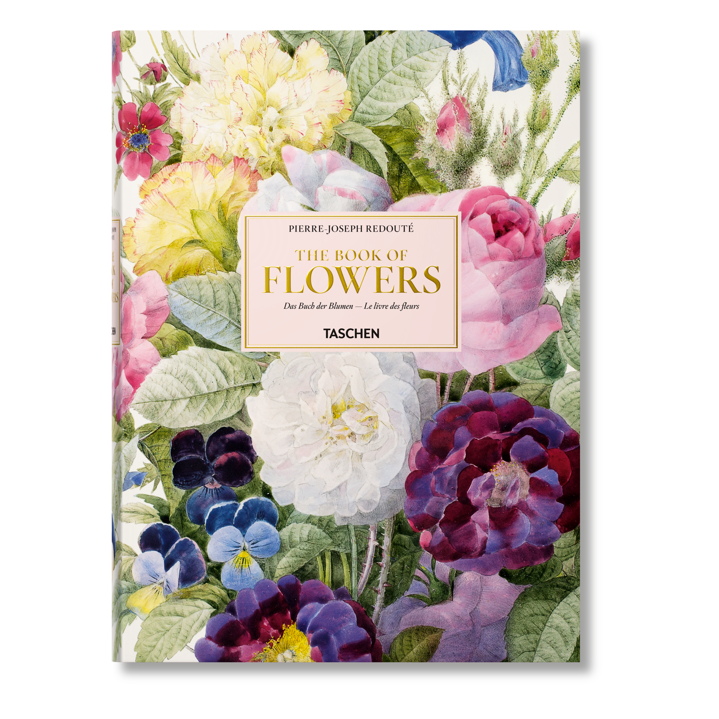 Book cover of 'The Book of Flowers' by TASCHEN with colorful floral design.