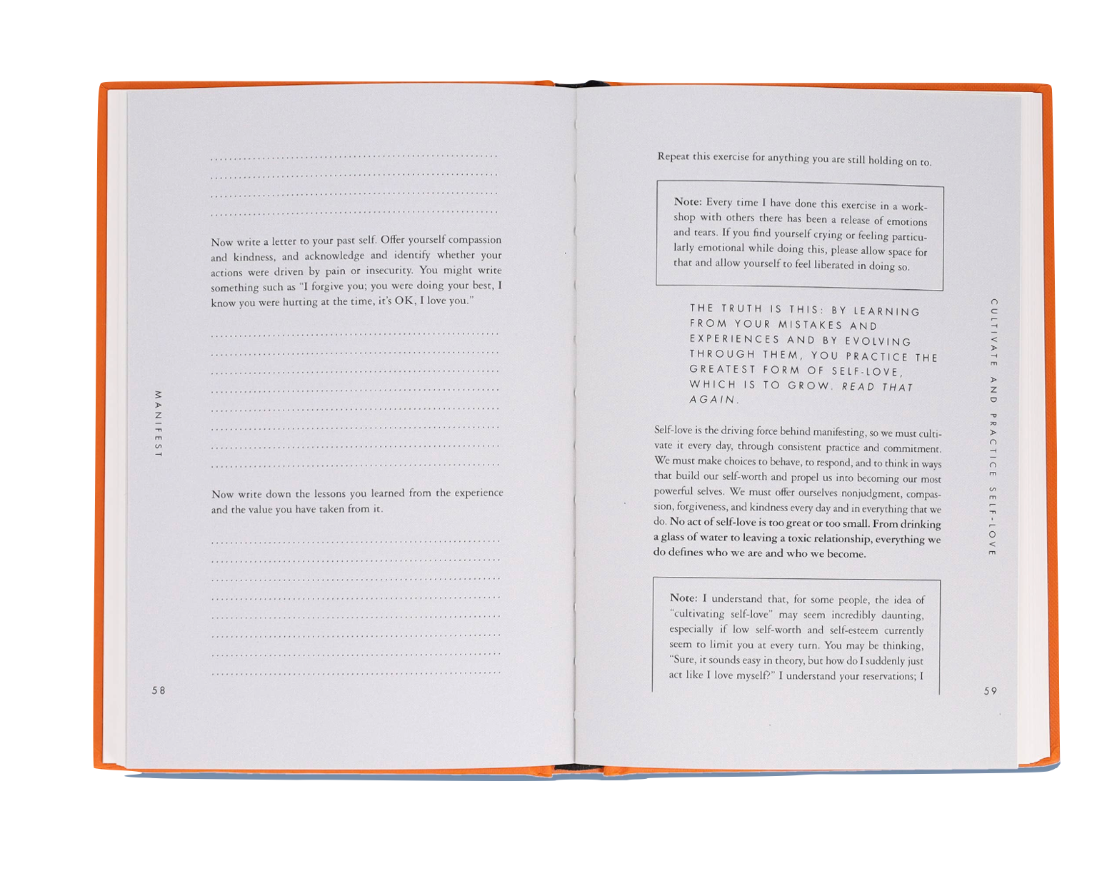 Open book with text on a white background