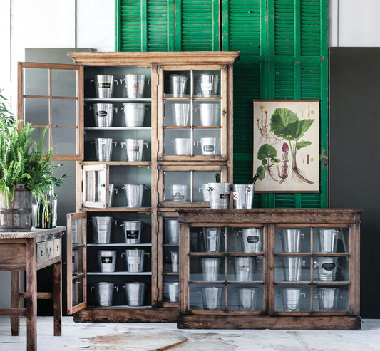 French Pine Glass Cabinet