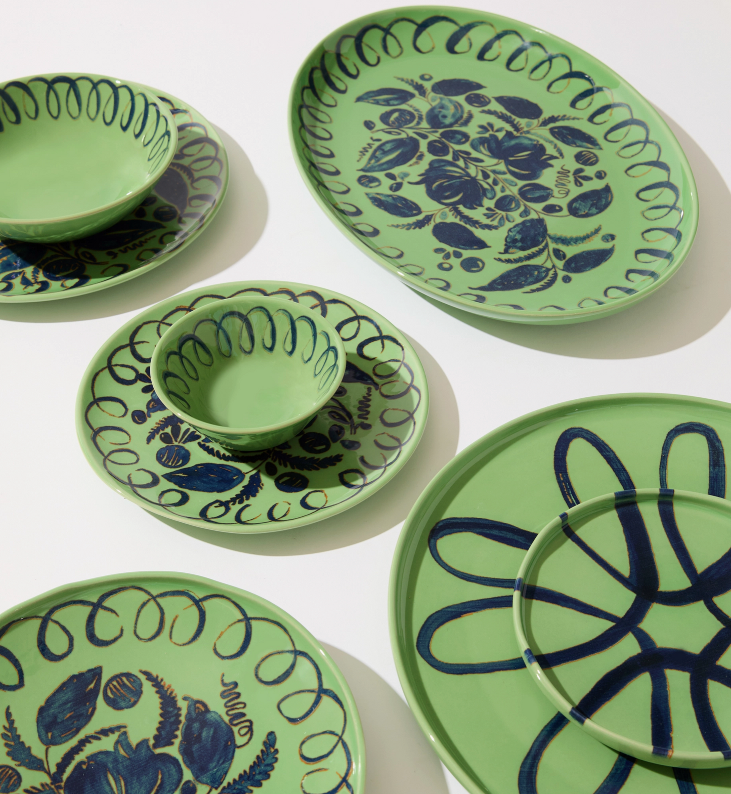 Amalfi Oval Tray - Green