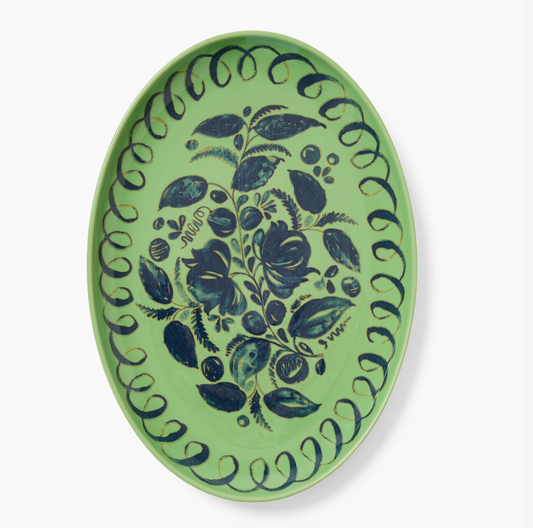 Amalfi Oval Tray - Green