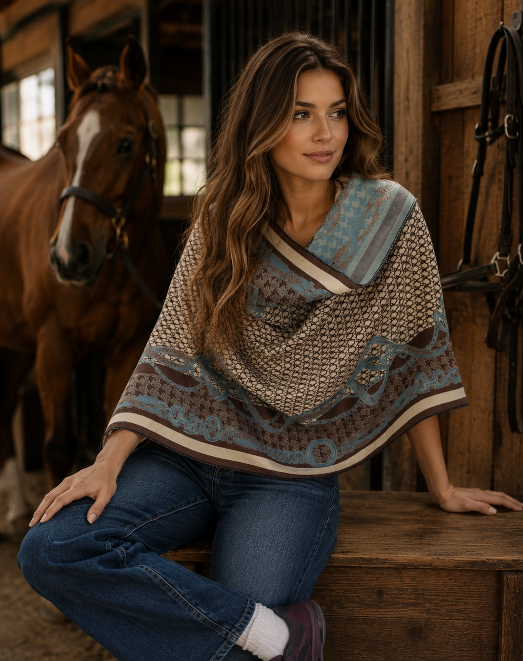 Reversible Cashmere-Feel Wrap Scarf