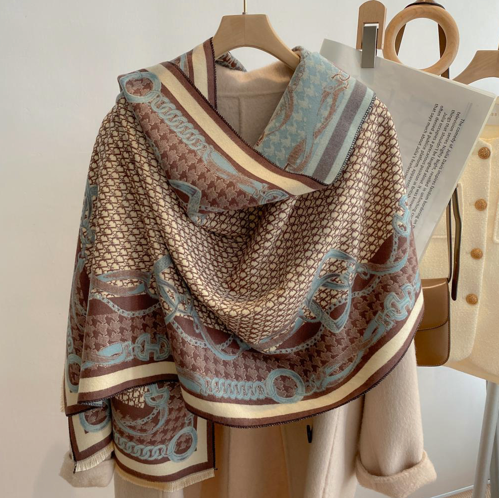 Reversible Cashmere-Feel Wrap Scarf