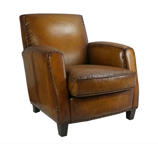 Paris Flea Market Leather Chair