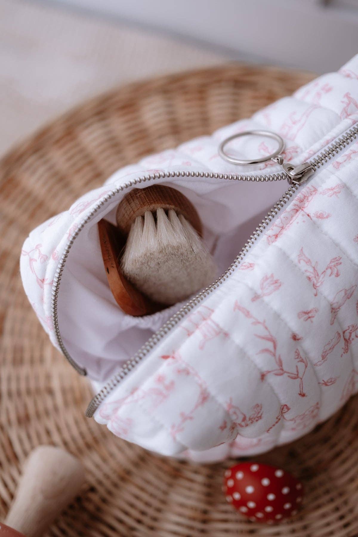 Atelier Babbi - Diaper Pouch - Toile De Jouy / Pink