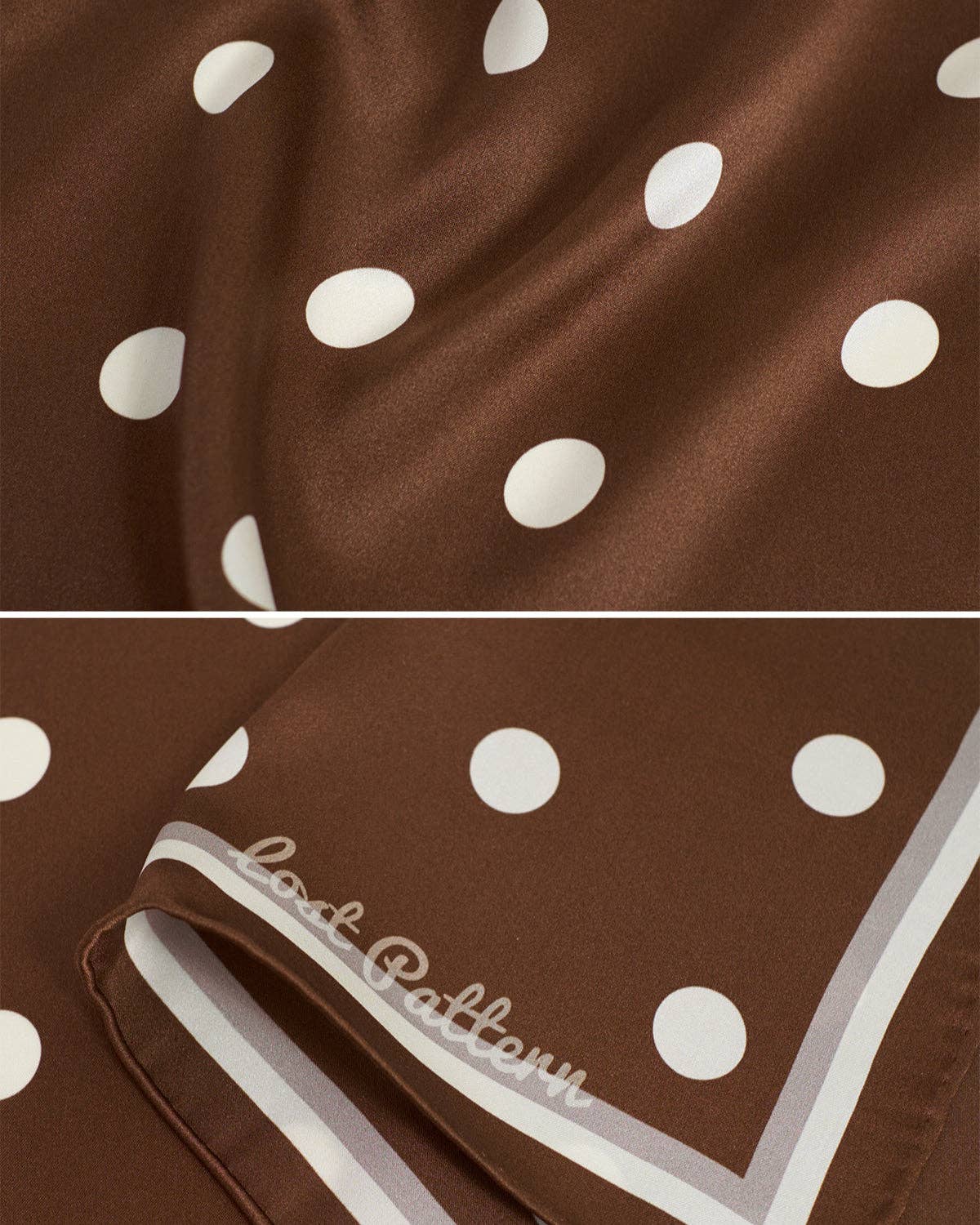 Lost Pattern NYC  "Retro Polka" Silk Bandana Scarf