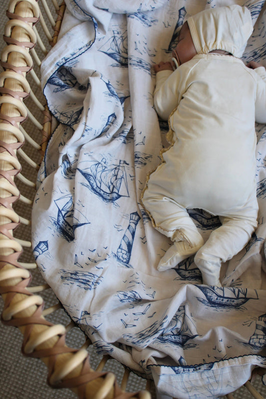 Organic Sailor Dream Muslin Blanket