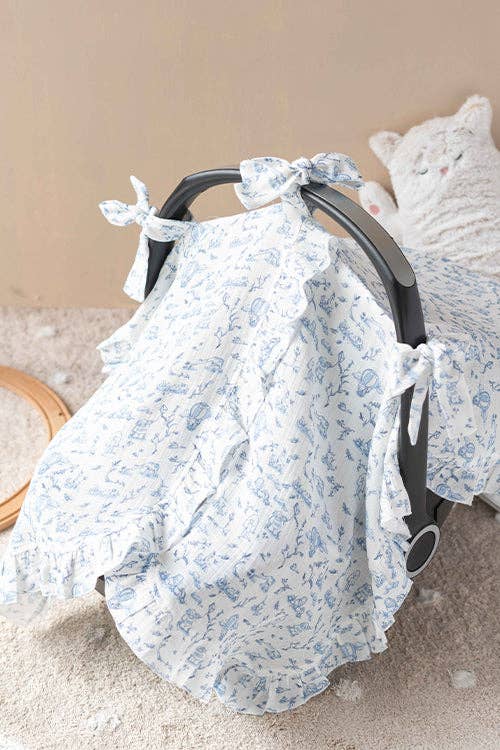 Atelier Babbi - Stroller Cover - Toile De Jouy / Blue