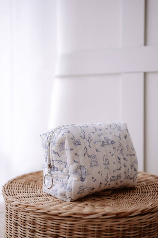 Atelier Babbi - Diaper Pouch - Toile De Jouy / Blue